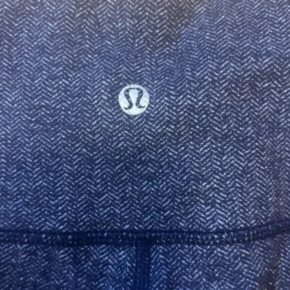 Lululemon Wunder Under Heather Blue Athleisure Crop Leggings Pants Womens Size 6 - Picture 3 of 4